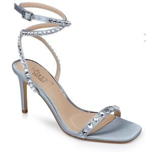 Jewel by Badgley Mischka Hosana Stiletto Sandal Women's 9.5 Gemstone Strappy NEW